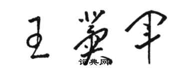 駱恆光王冀軍草書個性簽名怎么寫