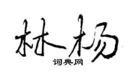 曾慶福林楊行書個性簽名怎么寫