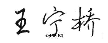 駱恆光王寧橋行書個性簽名怎么寫