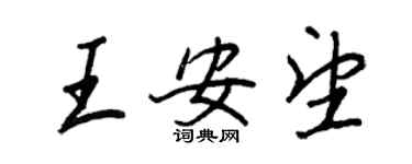 王正良王安望行書個性簽名怎么寫