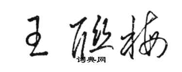 駱恆光王聯梅草書個性簽名怎么寫