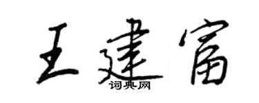 王正良王建富行書個性簽名怎么寫