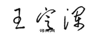 駱恆光王定瀾草書個性簽名怎么寫