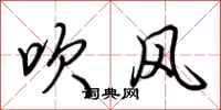 荊霄鵬吹風行書怎么寫