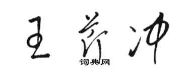 駱恆光王芹沖草書個性簽名怎么寫