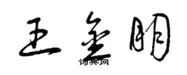 曾慶福王金朋草書個性簽名怎么寫