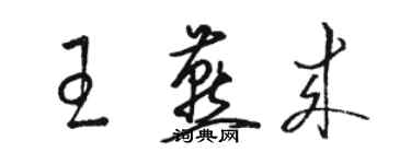 駱恆光王燕來草書個性簽名怎么寫