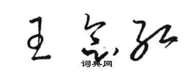 駱恆光王念紅草書個性簽名怎么寫