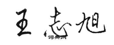 駱恆光王志旭行書個性簽名怎么寫