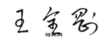 駱恆光王全剛草書個性簽名怎么寫