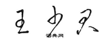 駱恆光王少君草書個性簽名怎么寫