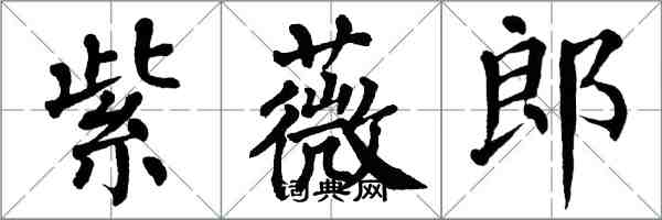 翁闓運紫薇郎楷書怎么寫