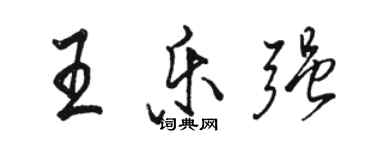 駱恆光王樂強行書個性簽名怎么寫