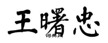 翁闓運王曙忠楷書個性簽名怎么寫