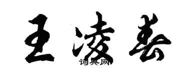 胡問遂王凌春行書個性簽名怎么寫
