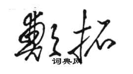 駱恆光鄭拓草書個性簽名怎么寫