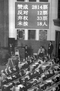 1998年3月10日九屆人大一次會議通過國務院機構改革方案_歷史上的今天
