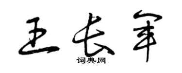 曾慶福王長軍草書個性簽名怎么寫