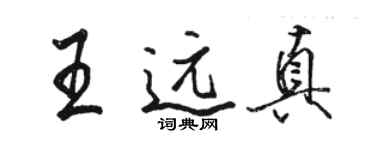 駱恆光王遠真行書個性簽名怎么寫