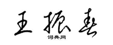 梁錦英王振春草書個性簽名怎么寫