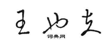 駱恆光王也夫草書個性簽名怎么寫