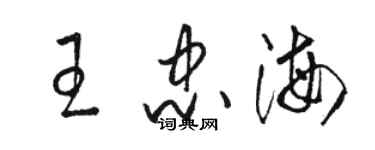 駱恆光王忠海草書個性簽名怎么寫