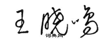 駱恆光王曉鳴草書個性簽名怎么寫