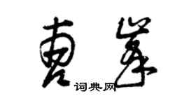 曾慶福曹峰草書個性簽名怎么寫