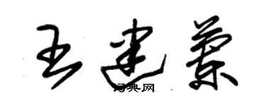 朱錫榮王建蘭草書個性簽名怎么寫