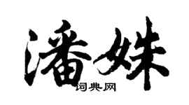 胡問遂潘姝行書個性簽名怎么寫