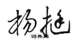 駱恆光楊挺草書個性簽名怎么寫