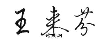 駱恆光王來芬行書個性簽名怎么寫