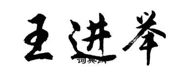 胡問遂王進舉行書個性簽名怎么寫