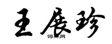 胡問遂王展珍行書個性簽名怎么寫