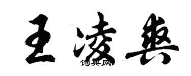 胡問遂王凌爽行書個性簽名怎么寫