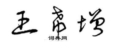 曾慶福王希增草書個性簽名怎么寫