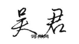 駱恆光吳君行書個性簽名怎么寫