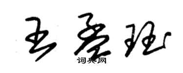 朱錫榮王孟珏草書個性簽名怎么寫