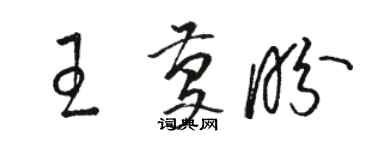 駱恆光王慶盼草書個性簽名怎么寫