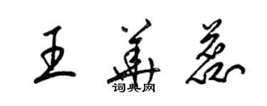 梁錦英王華蕊草書個性簽名怎么寫