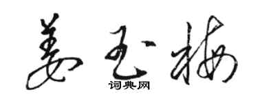 駱恆光姜玉梅草書個性簽名怎么寫