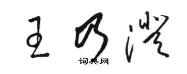 駱恆光王乃澄草書個性簽名怎么寫