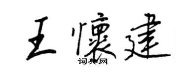 王正良王懷建行書個性簽名怎么寫