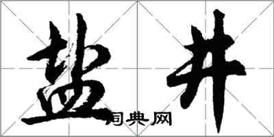 胡問遂鹽井行書怎么寫