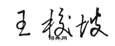 駱恆光王校坡草書個性簽名怎么寫