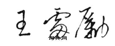 駱恆光王雷勵草書個性簽名怎么寫