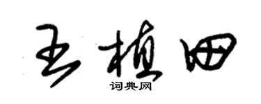 朱錫榮王植田草書個性簽名怎么寫