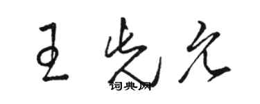 駱恆光王先允草書個性簽名怎么寫