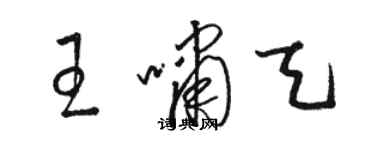 駱恆光王嘯天草書個性簽名怎么寫