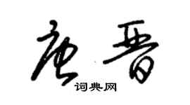 朱錫榮唐晉草書個性簽名怎么寫